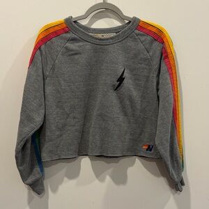 Aviator Nation Bolt Cropped Classic Crewneck